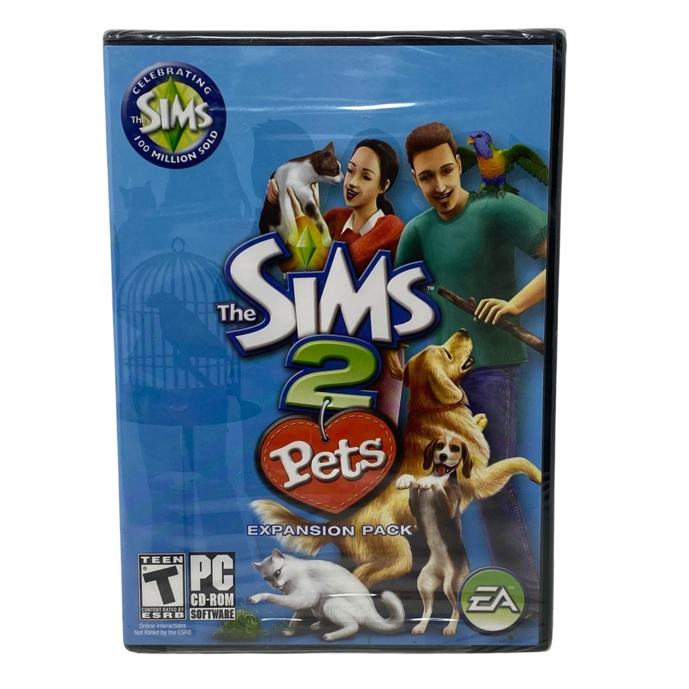 The Sims 2 Pets Expansion Pack PC CD-ROM‎ Game EA New Sealed 2006